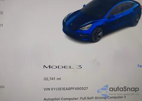 2023 Tesla Model 3 Rear-Wheel Drive from USA, damaged, VIN 5YJ3E1EA8PF490527